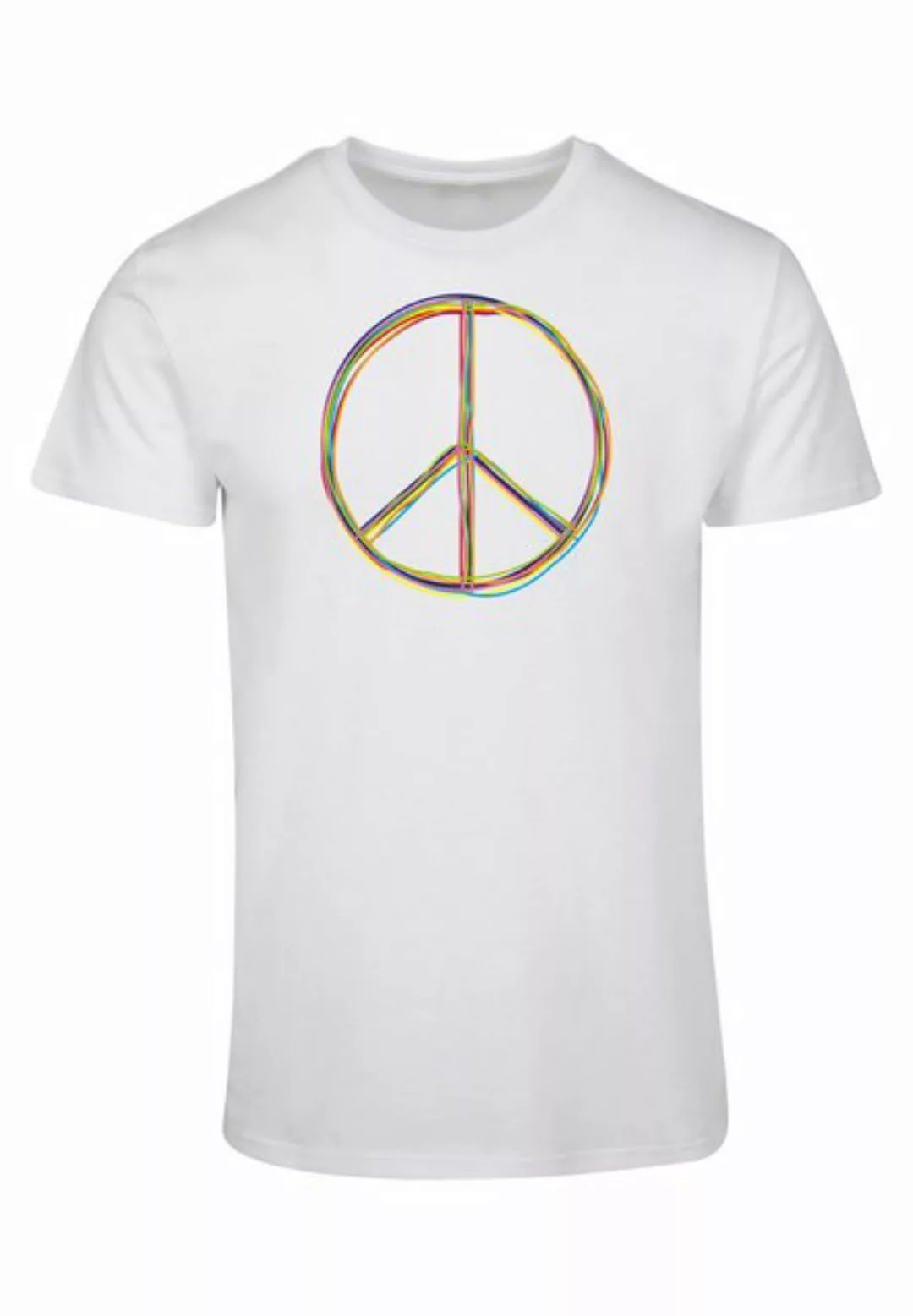 Merchcode T-Shirt Merchcode Herren Peace_Multicolor with Basic T-Shirt (1-t günstig online kaufen