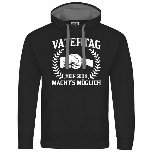 deinshirt Kapuzenpullover Herren Kapuzenpullover Vatertag mein Sohn machts günstig online kaufen