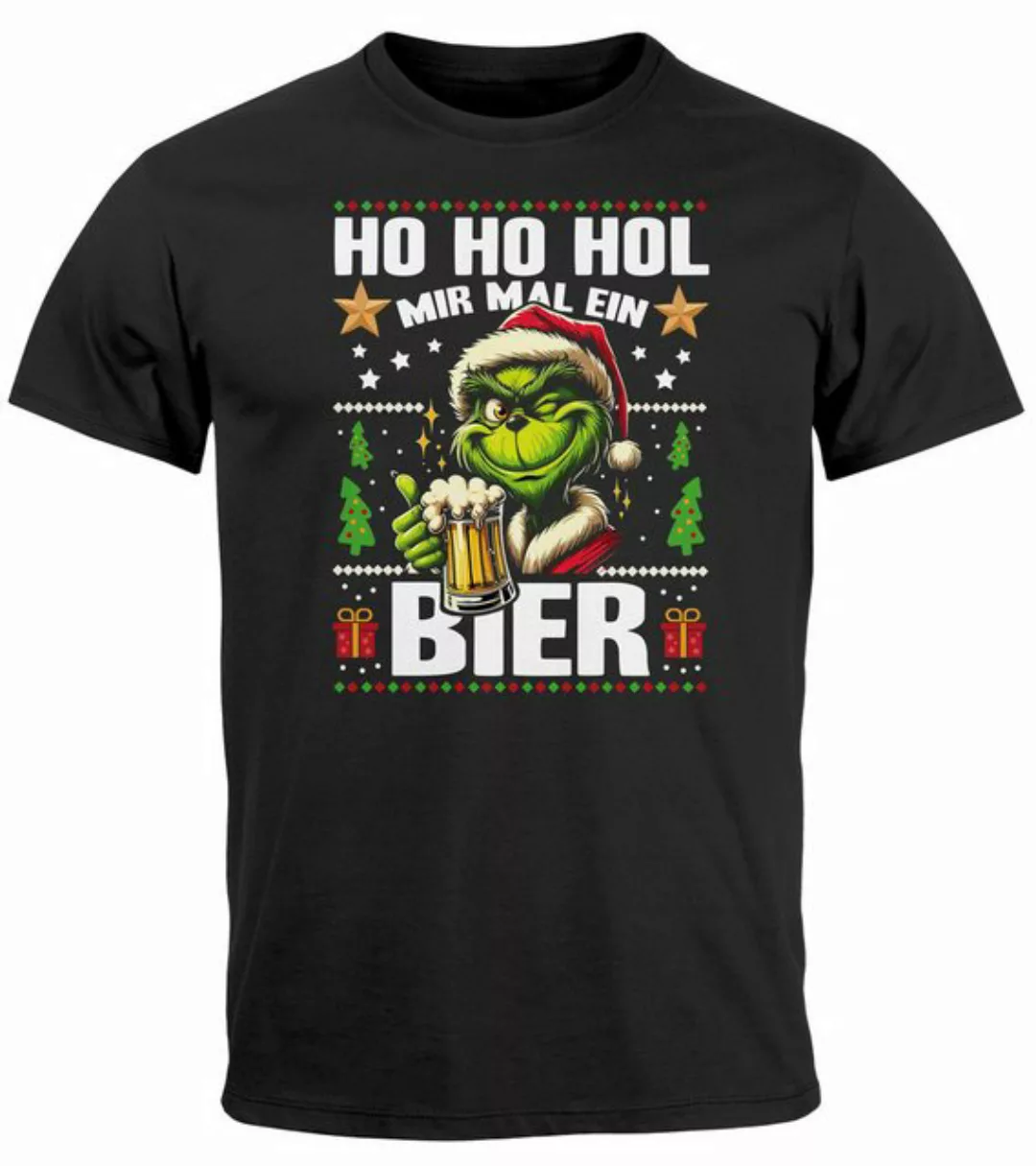 MoonWorks Print-Shirt Herren T-Shirt Weihnachten Grinch Ho Ho Hol mir ein B günstig online kaufen