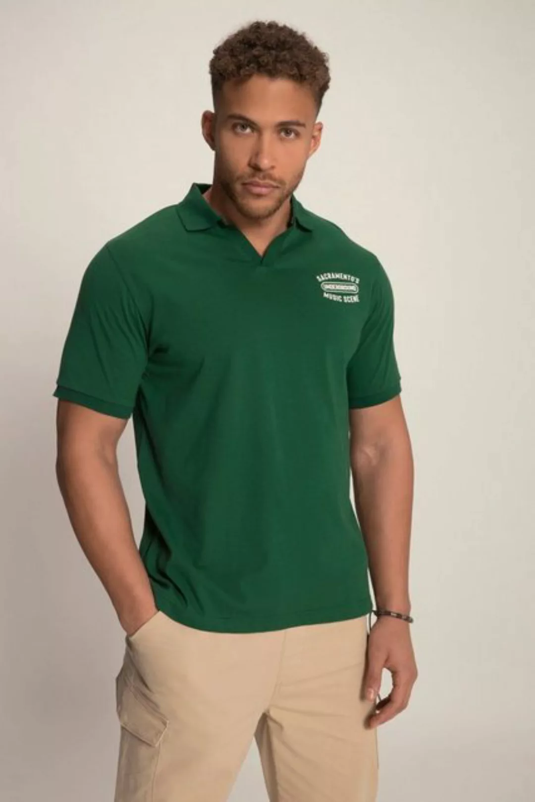 STHUGE Poloshirt STHUGE Poloshirt Jersey Halbarm V-Ausschnitt günstig online kaufen
