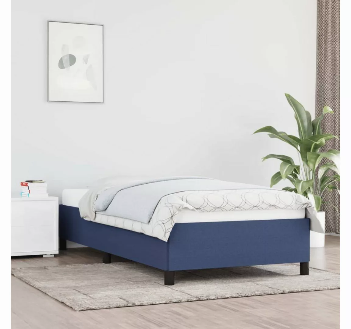 furnicato Bett Bettgestell Blau 80x200 cm Stoff günstig online kaufen