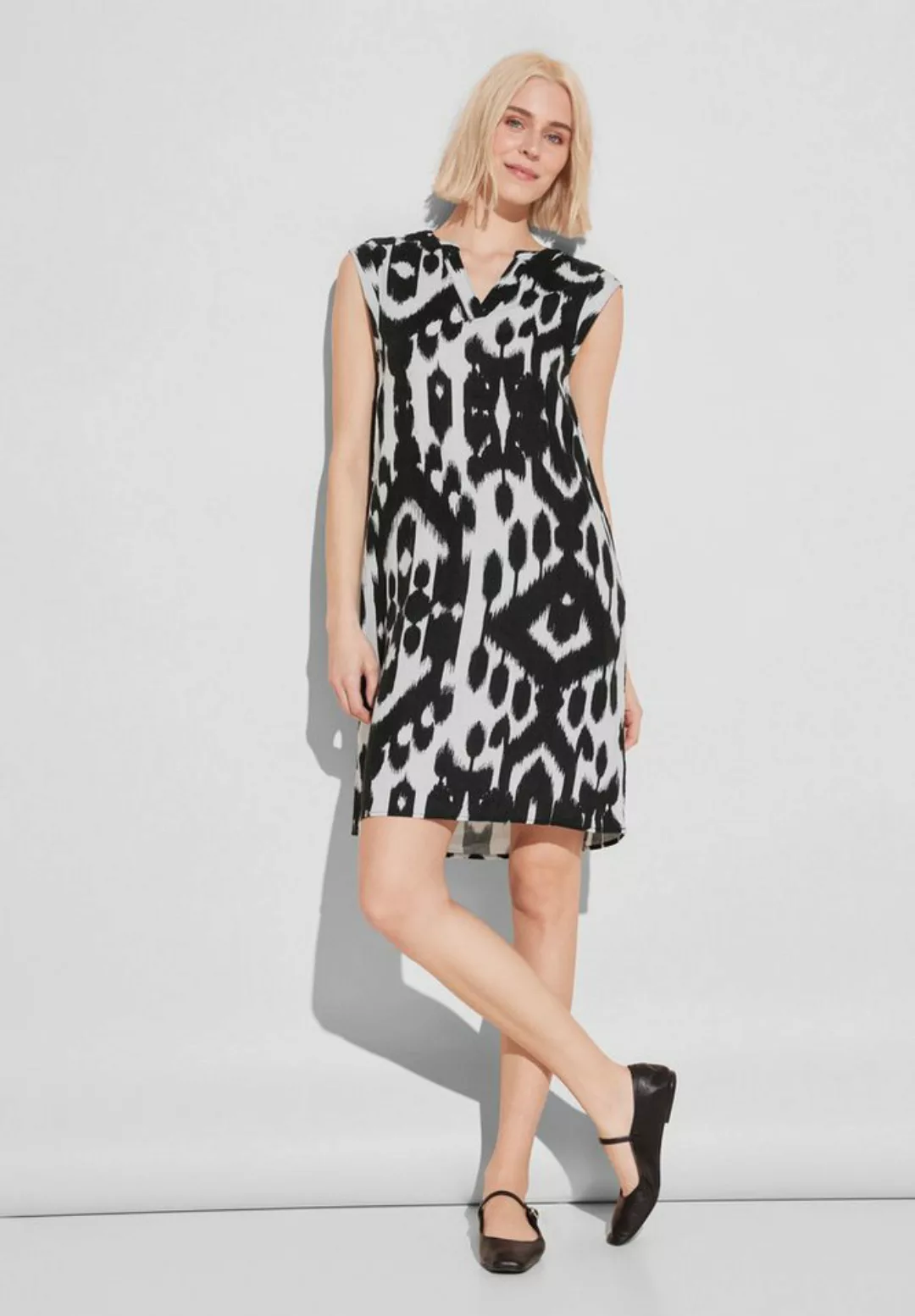 STREET ONE Sommerkleid Street One Ärmelloses Kleid mit Print in Black (1-tl günstig online kaufen