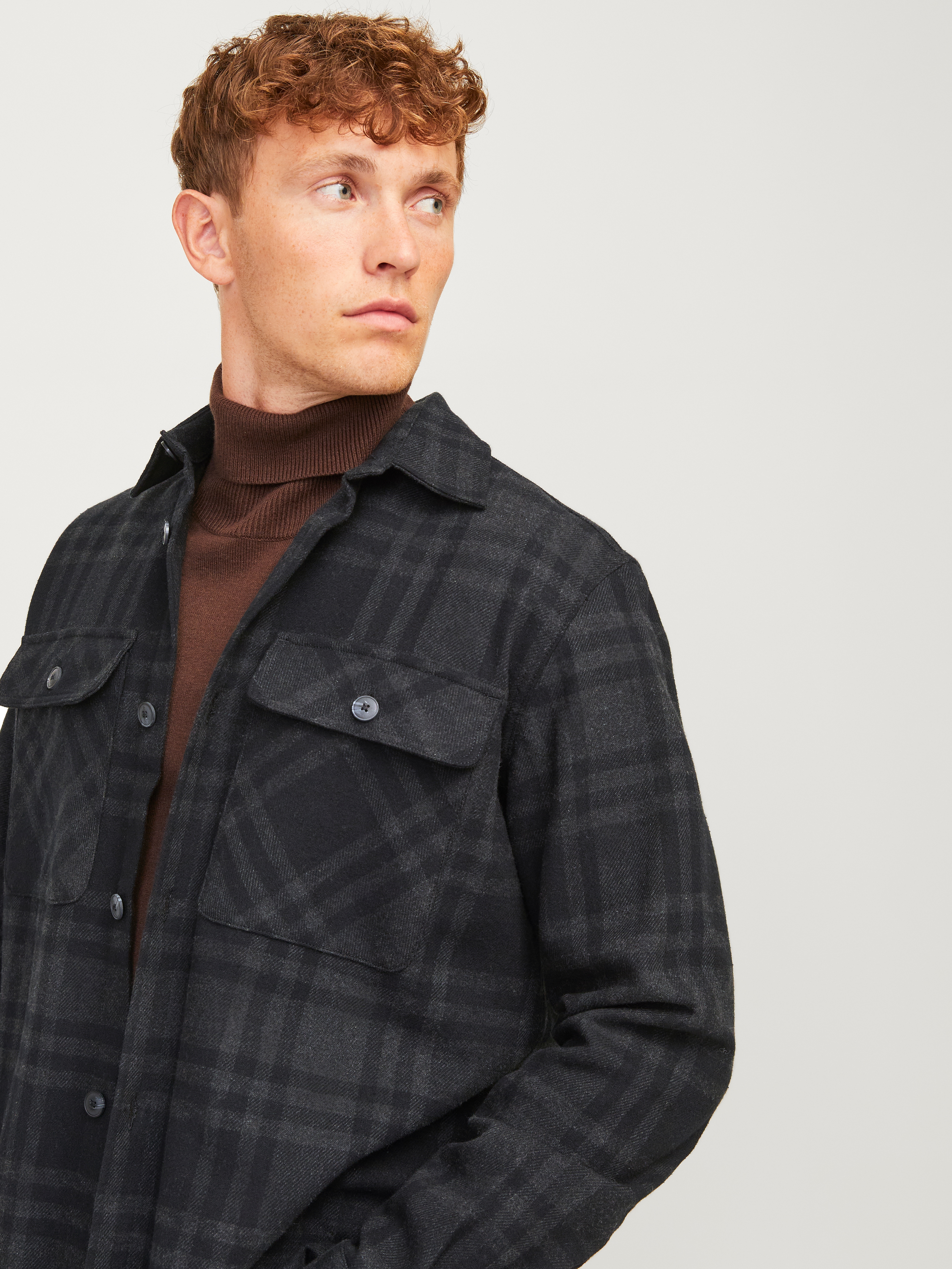 Jack & Jones Langarmhemd JPRRAYMOND MELANGE CHECK LS OVERSHIRT SN günstig online kaufen