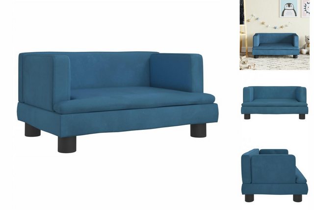 vidaXL Kindersofa Kindersofa Blau 60x40x30 cm Samt Kindercouch Kindermöbel günstig online kaufen