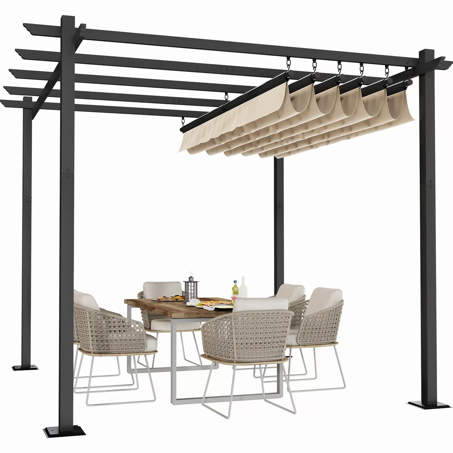 HOMALL Pavillon Gazebo 3x3/3x4m Gartenpavillon Pergola günstig online kaufen