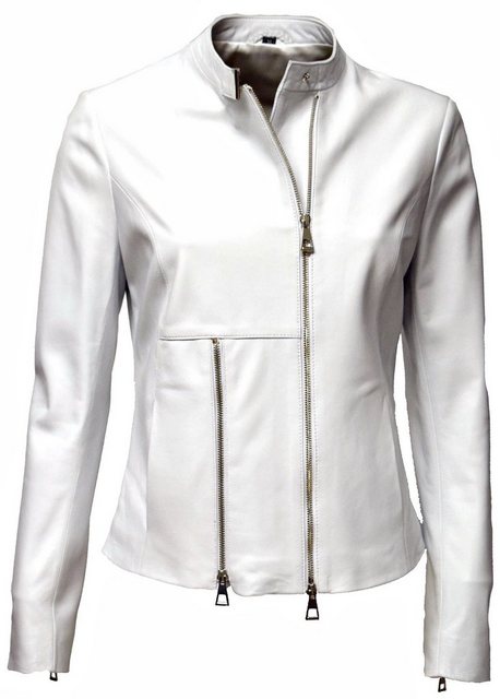 Zimmert Leather Lederjacke Sofia handschuhweiches Lammnappa, Schwarz, Creme günstig online kaufen