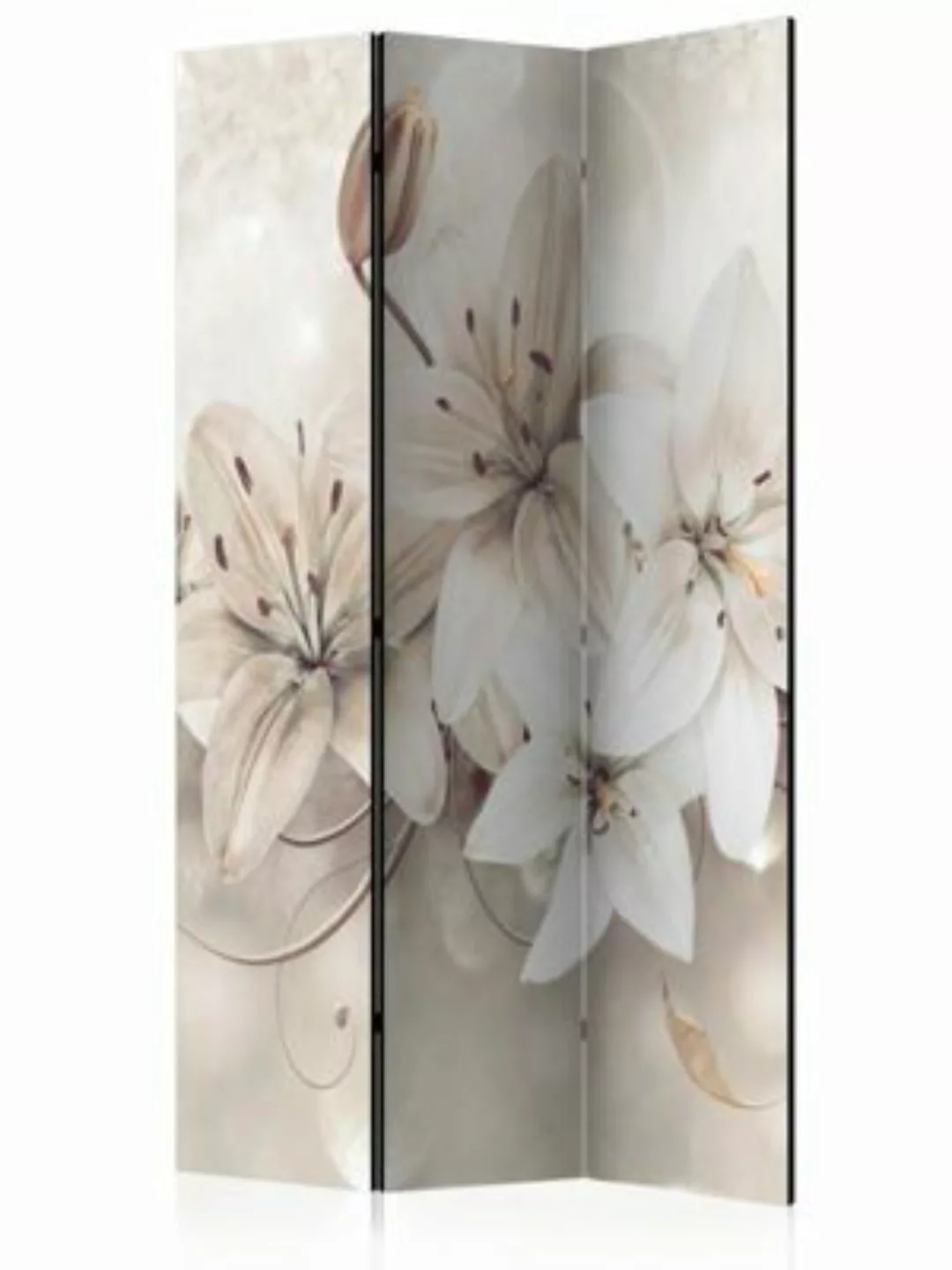 artgeist Paravent Diamond Lilies [Room Dividers] beige-kombi Gr. 135 x 172 günstig online kaufen