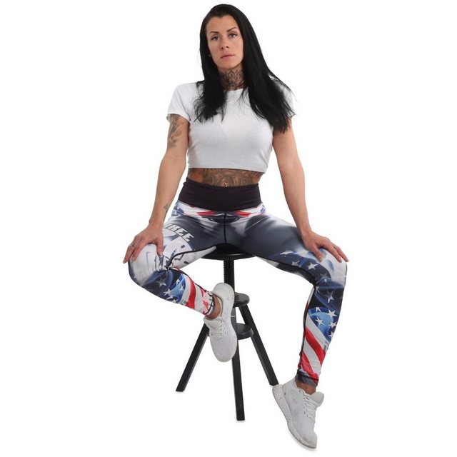 YAKUZA Leggings Capture The Flag mit mittelhohem Bund und integrierter Eins günstig online kaufen