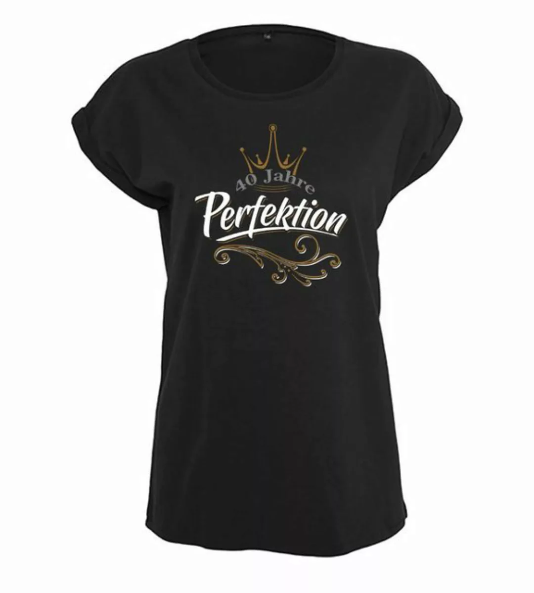 Baddery Print-Shirt Geburtstagsgeschenk für Frauen: "40 Jahre Perfektion" - günstig online kaufen