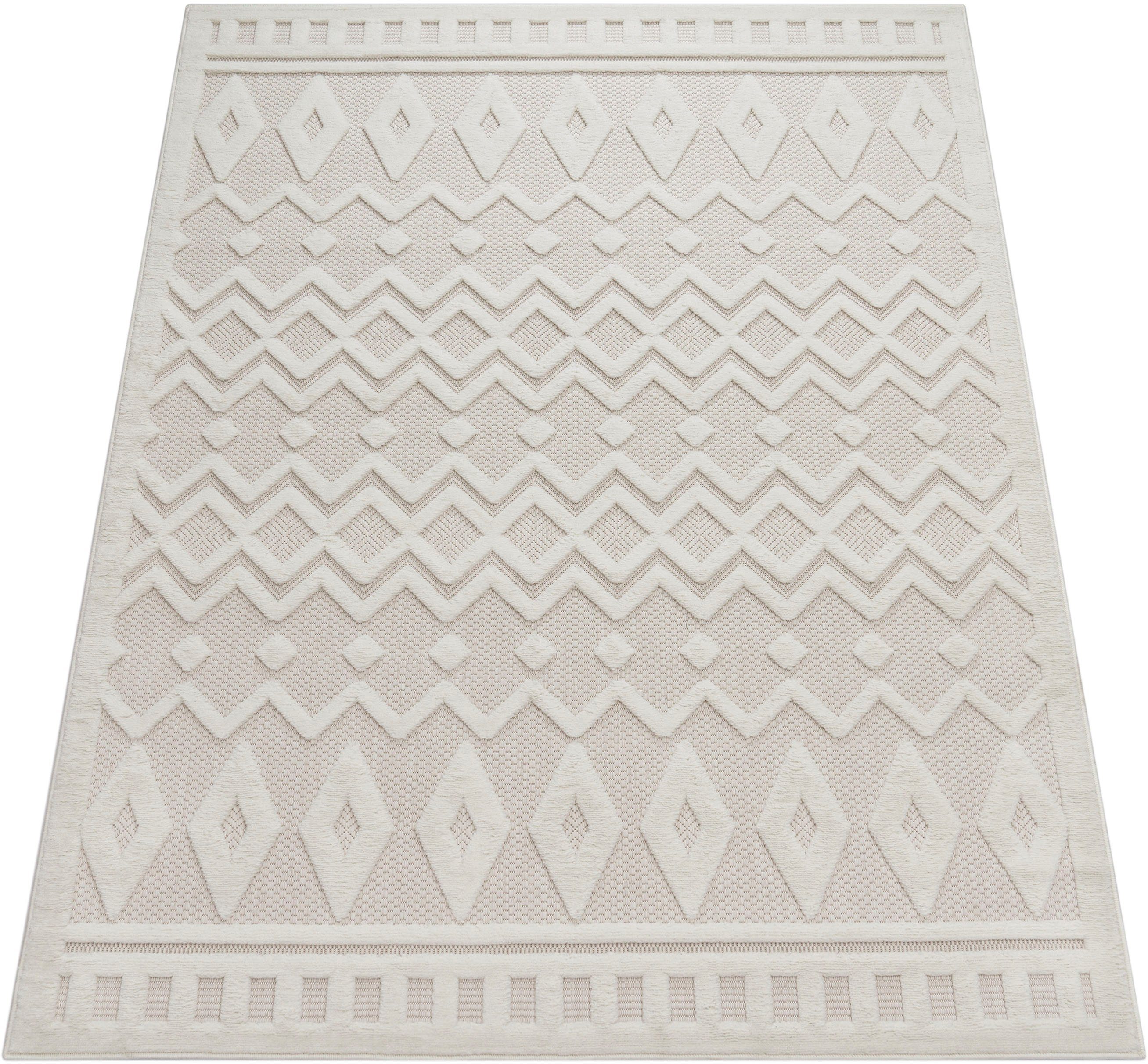 Paco Home Teppich »Livorno 671«, rechteckig, 14 mm Höhe, Uni-Farben, Scandi günstig online kaufen