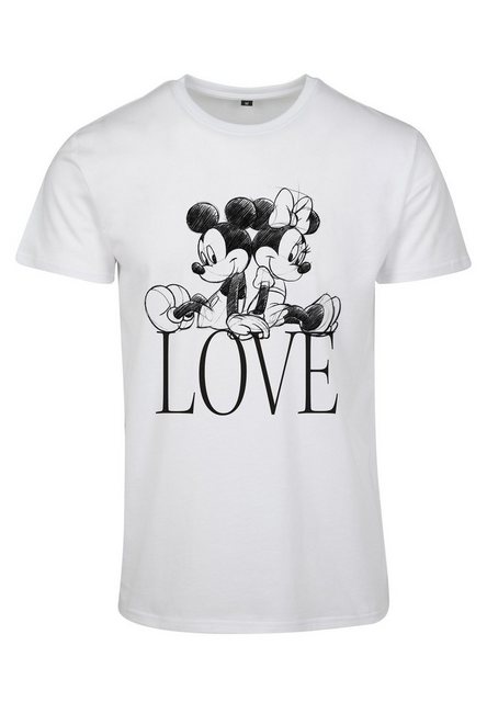 Merchcode Kurzarmshirt Damen Ladies Minnie Loves Mickey Tee (1-tlg) günstig online kaufen
