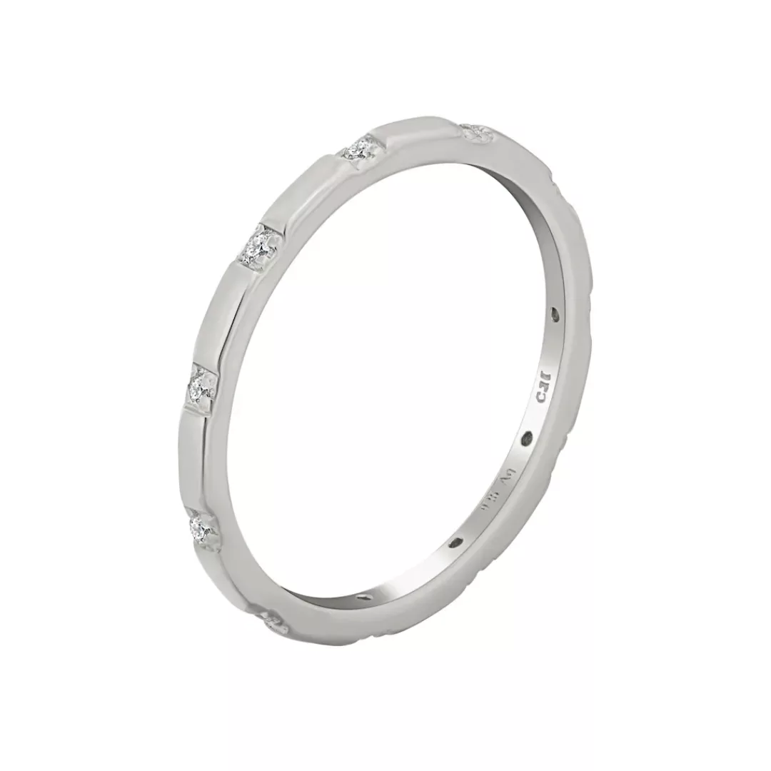 CAÏ Fingerring "925 Silber rhodiniert mit Zirkonia Stacking" günstig online kaufen