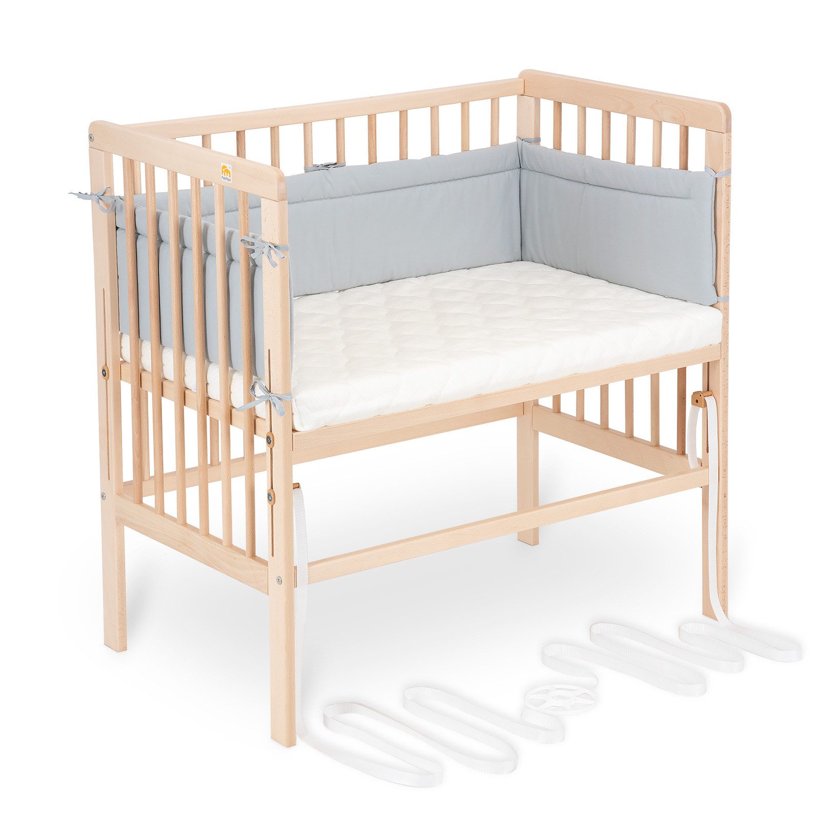 FabiMax Beistellbett Babybett Boxspring klar lackiert, günstig online kaufen