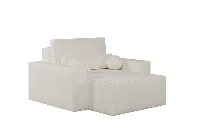 MOEBLO Chaiselongue Denver aus Bouclé, Elegante und Bequeme Chaiselongue fü günstig online kaufen