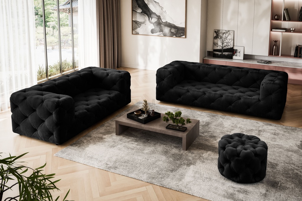 Places of Style 2-Sitzer "FOLLINA", 2-Sitzer Sofa mit klassischer Chesterfi günstig online kaufen