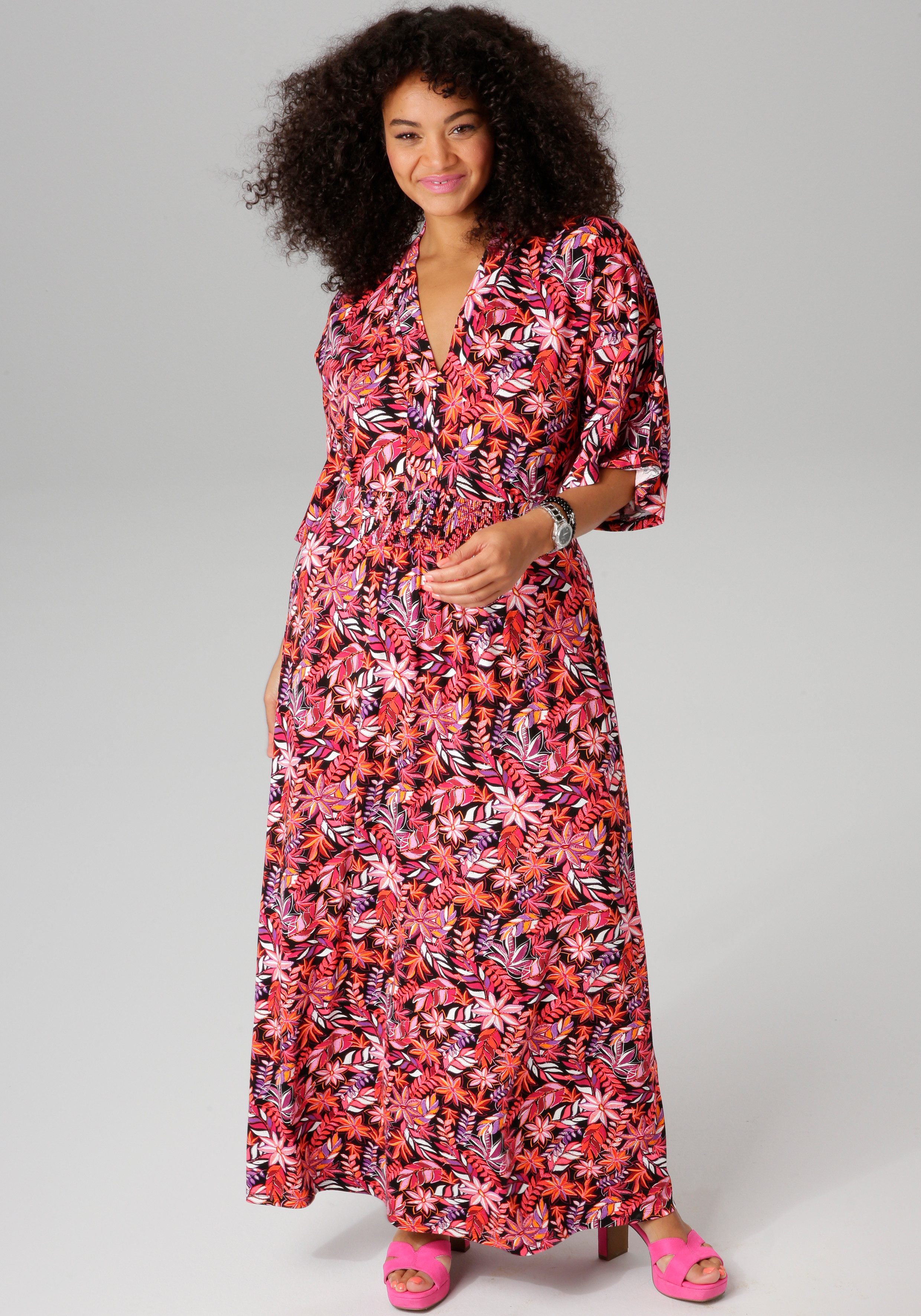 Aniston PLUS Sommerkleid, in trendy Maxilänge günstig online kaufen