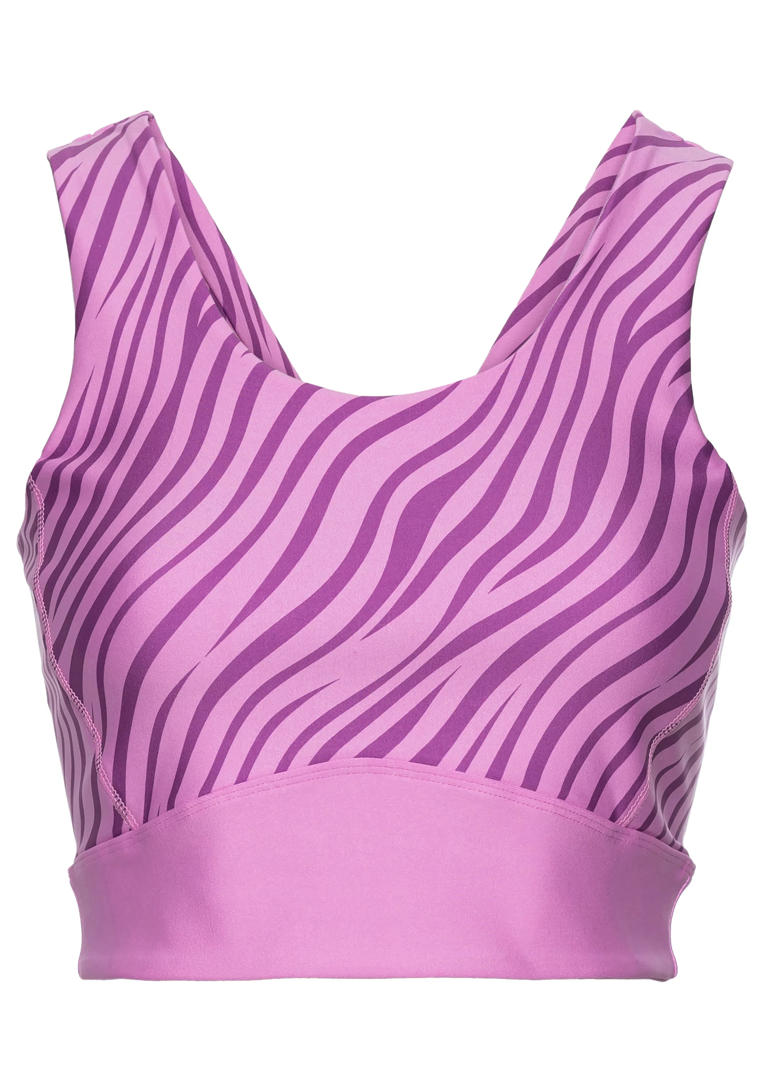 LASCANA ACTIVE Crop-Top "- Sport Top, Kurzes Top", mit Zebra Muster und Cut günstig online kaufen