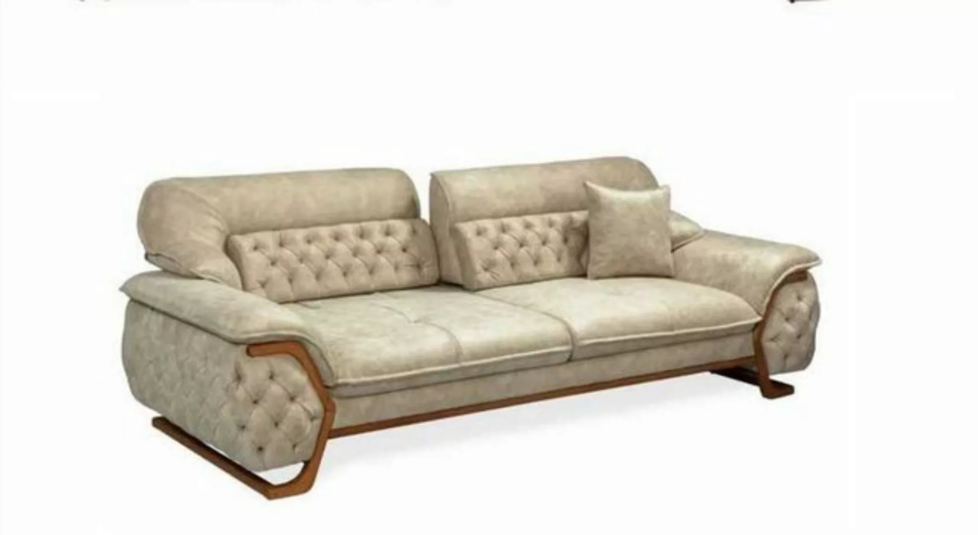 JVmoebel Chesterfield-Sofa Chesterfield Verstellbarer Rücken Dreisitzer Sof günstig online kaufen