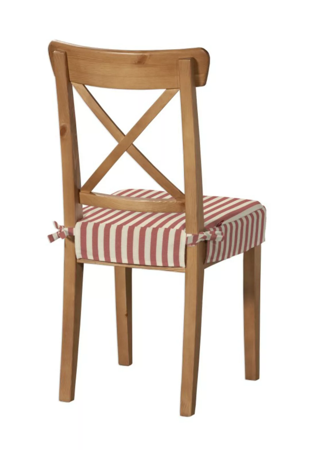 Sitzkissen geeignet für das Ikea Modell Ingolf, rot-ecru , Modell Inglof, Q günstig online kaufen