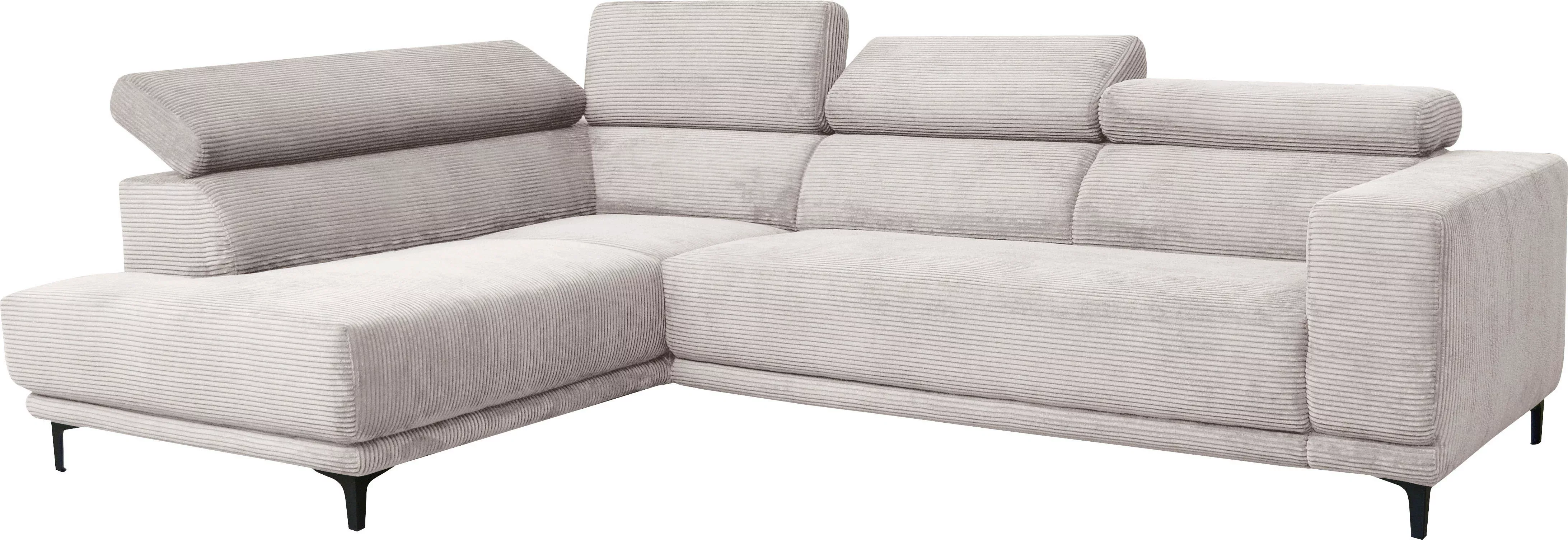 alina Ecksofa "Hikari", wahlweise mit Sitzvorzug, in modernem Cordstoff, Br günstig online kaufen