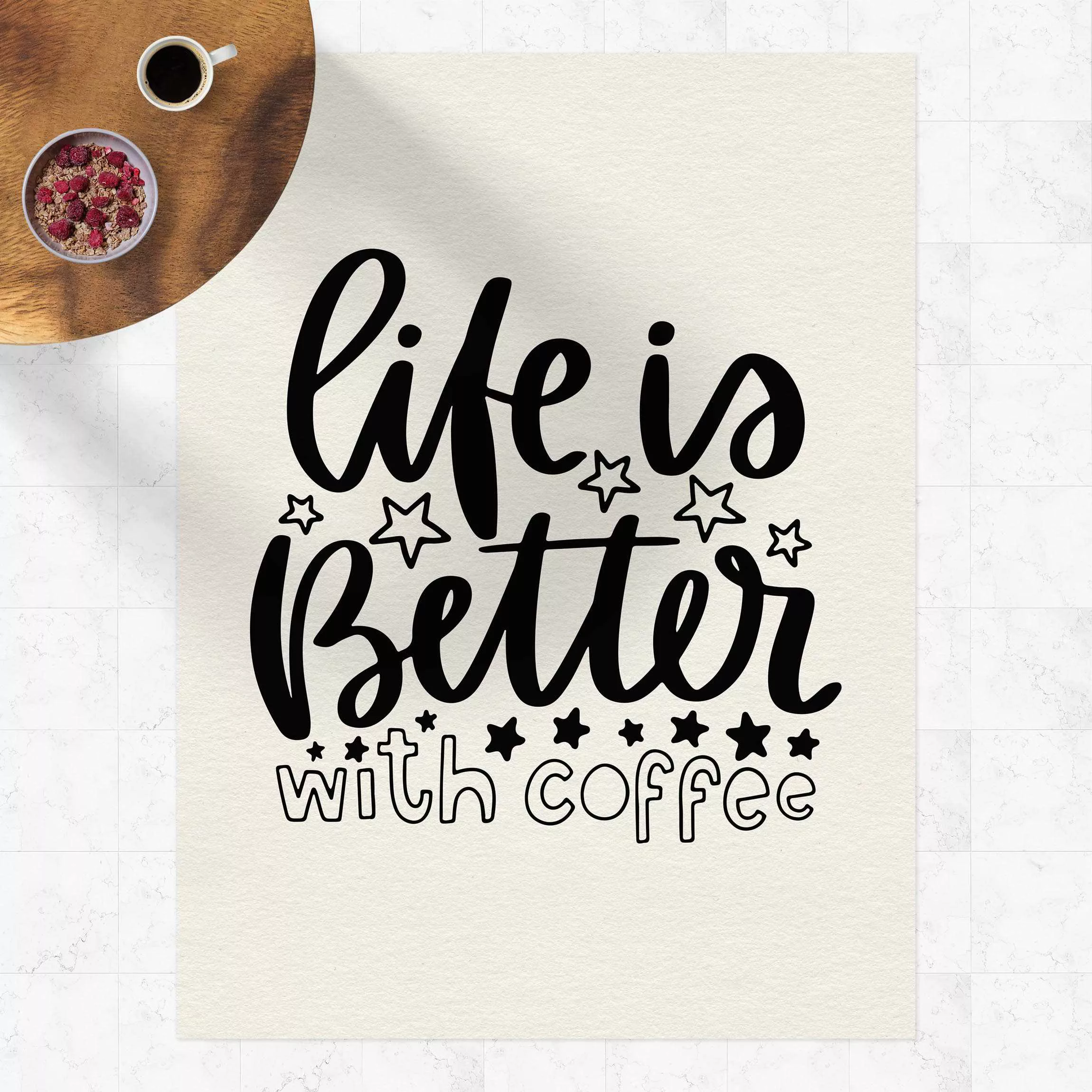 Vinyl-Teppich life is better with coffee günstig online kaufen