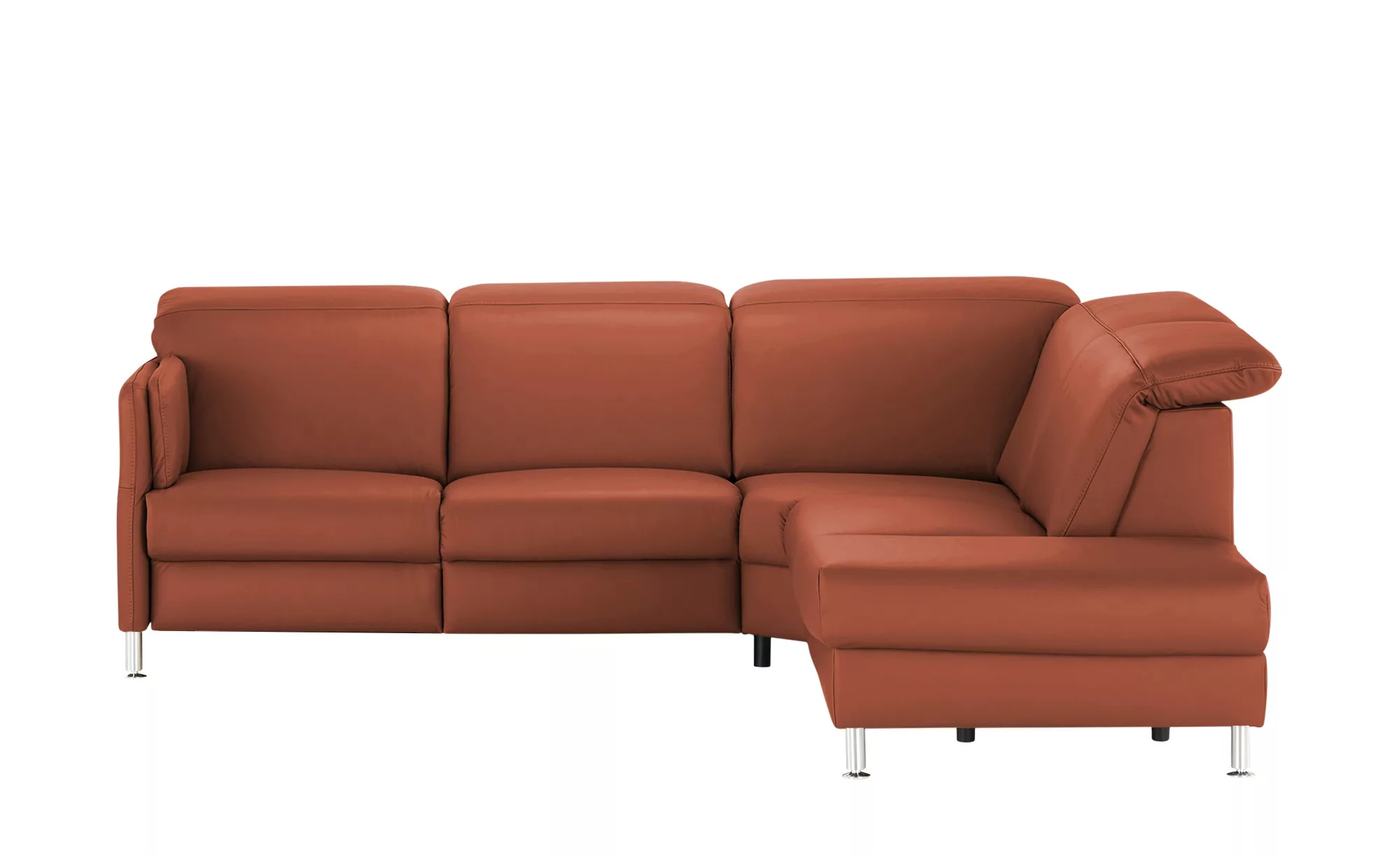 meinSofa Leder-Ecksofa  Leon ¦ rot ¦ Maße (cm): B: 259 H: 83 T: 236 Polster günstig online kaufen