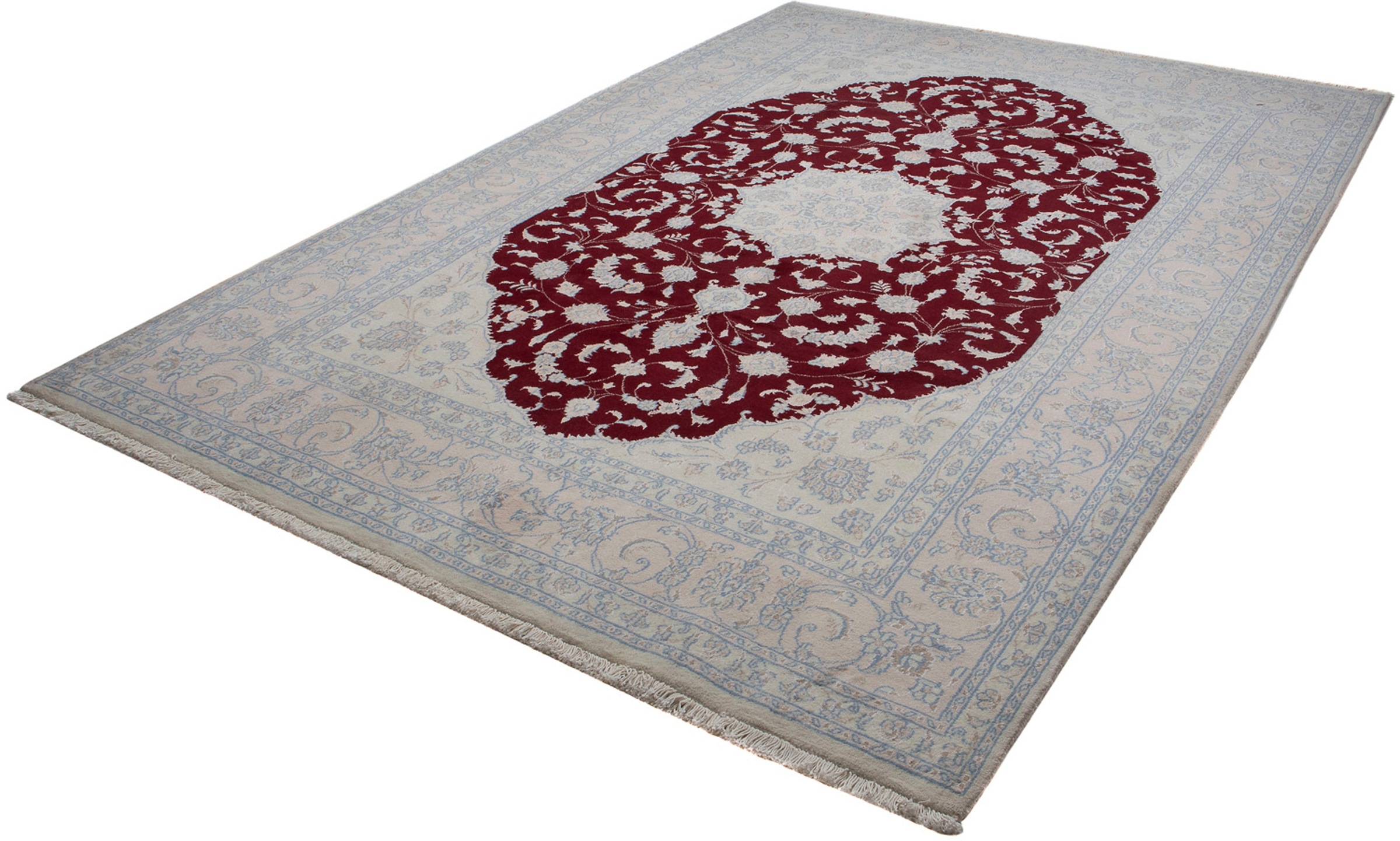 morgenland Orientteppich »Perser - Nain - 294 x 202 cm - dunkelrot«, rechte günstig online kaufen