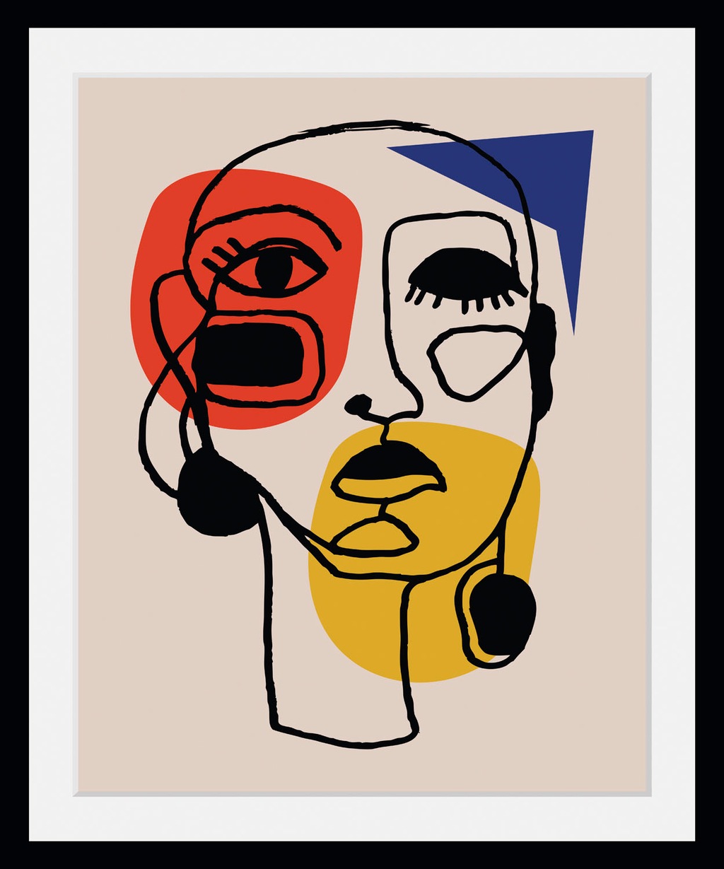queence Bild »Claudia«, Abstrakt-Kunst-Figuren-Gesicht, (1 St.), HD Premium günstig online kaufen
