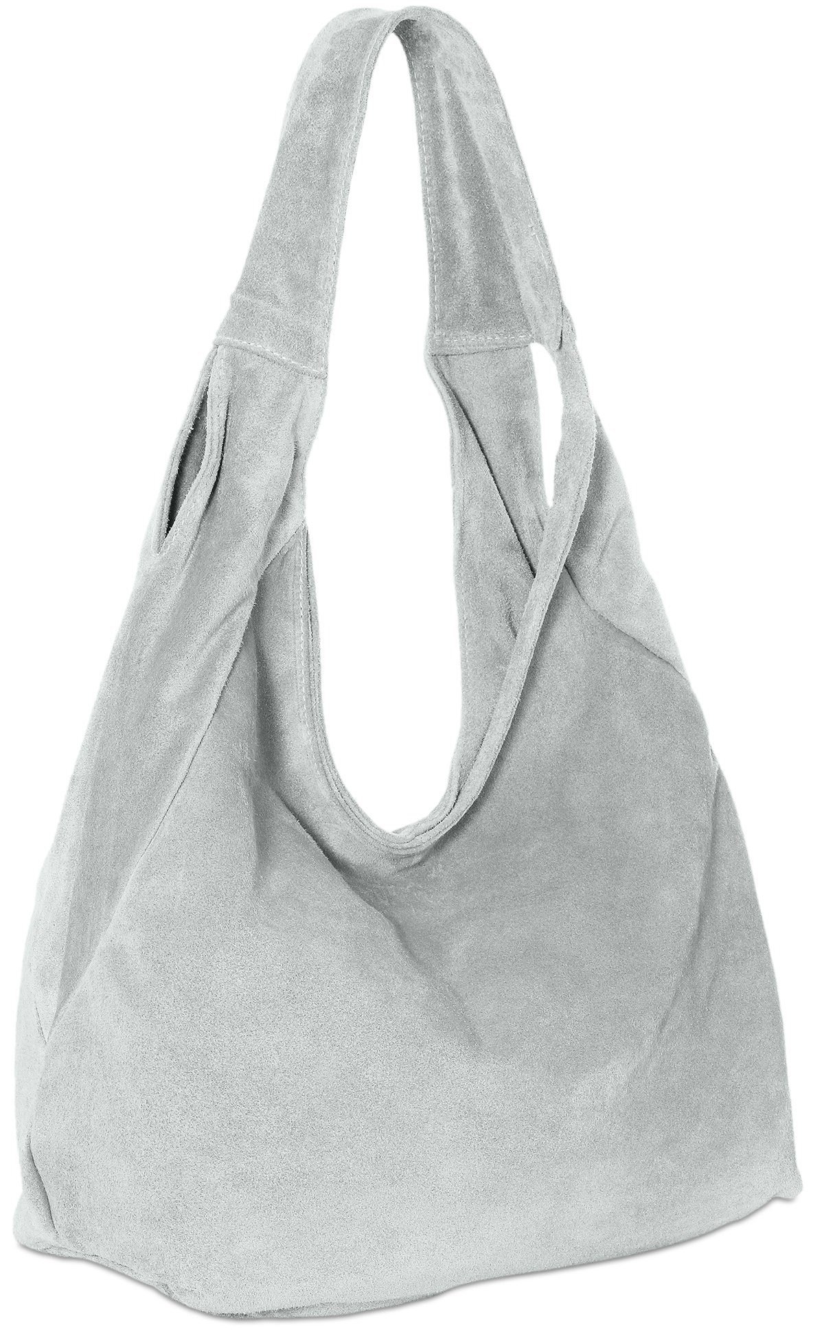 Caspar Schultertasche Große Damen Ledertasche Hobo günstig online kaufen