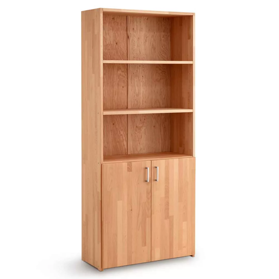 Aktenschrank Holz modern Buche geölt 186 cm hoch 80 cm breit günstig online kaufen