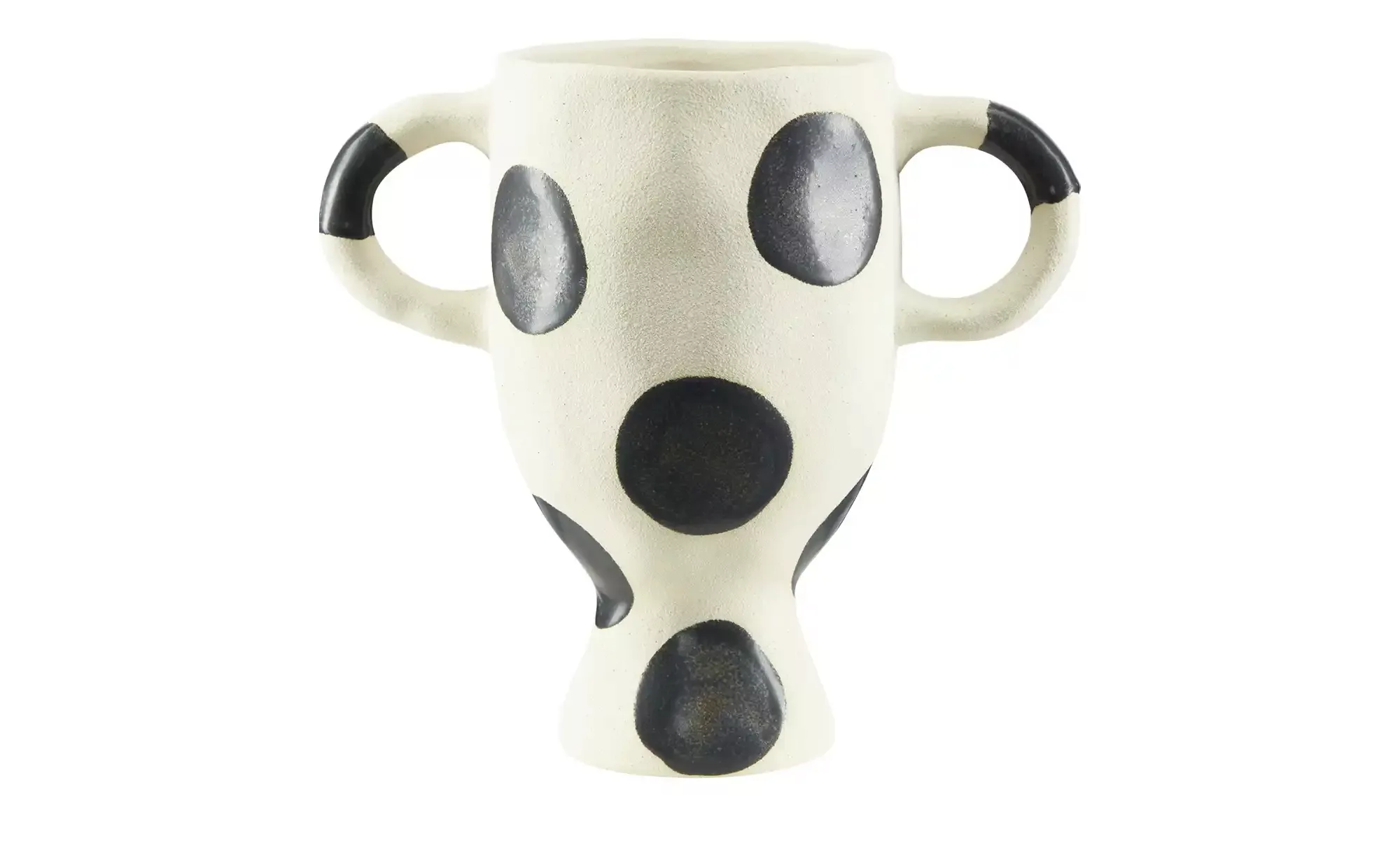 Vase Punkte   ¦ creme ¦ Steinzeug ¦ Maße (cm): H: 23  Ø: 25 Accessoires > V günstig online kaufen