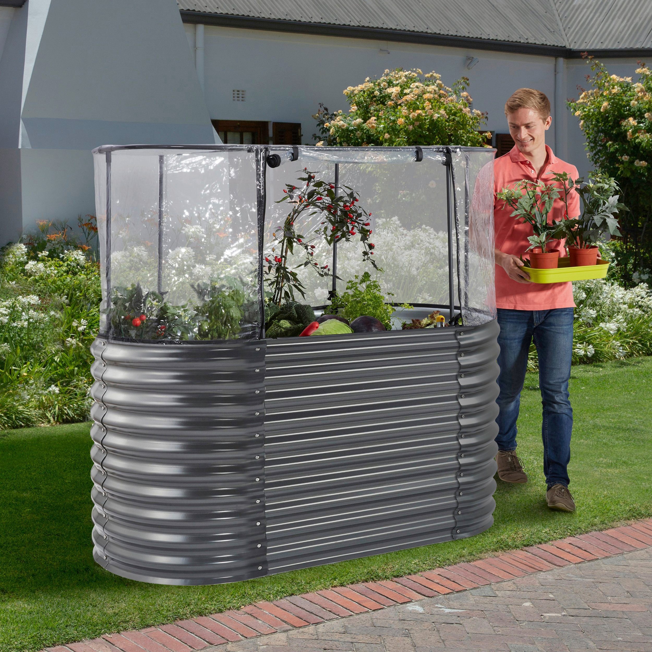 KONIFERA Hochbeet "2-in-1 Hoch-und Anzuchtbeet", BxTxH: 160x80x82 cm günstig online kaufen