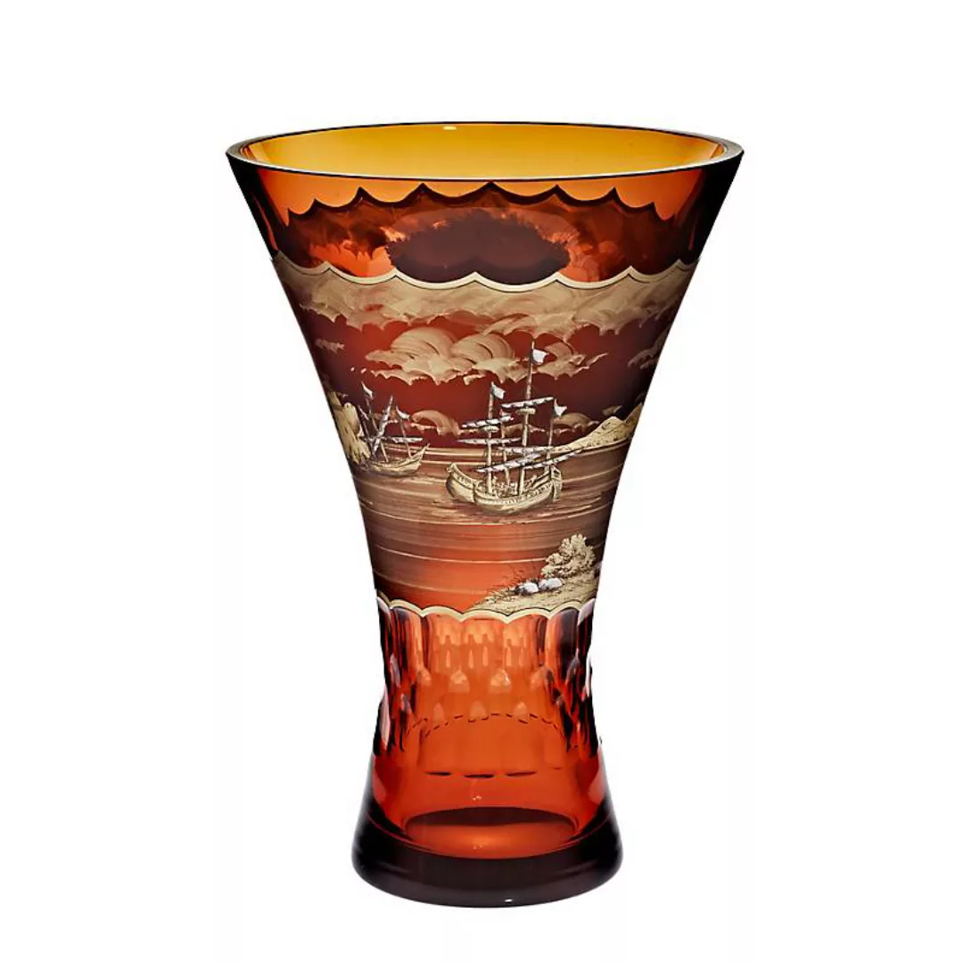 Vase Art Queen 32 cm, gold, Glas günstig online kaufen