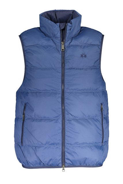 La Martina Outdoorjacke Ärmelloses Herrenhemd Blau - Kontraste, Stickerei & günstig online kaufen