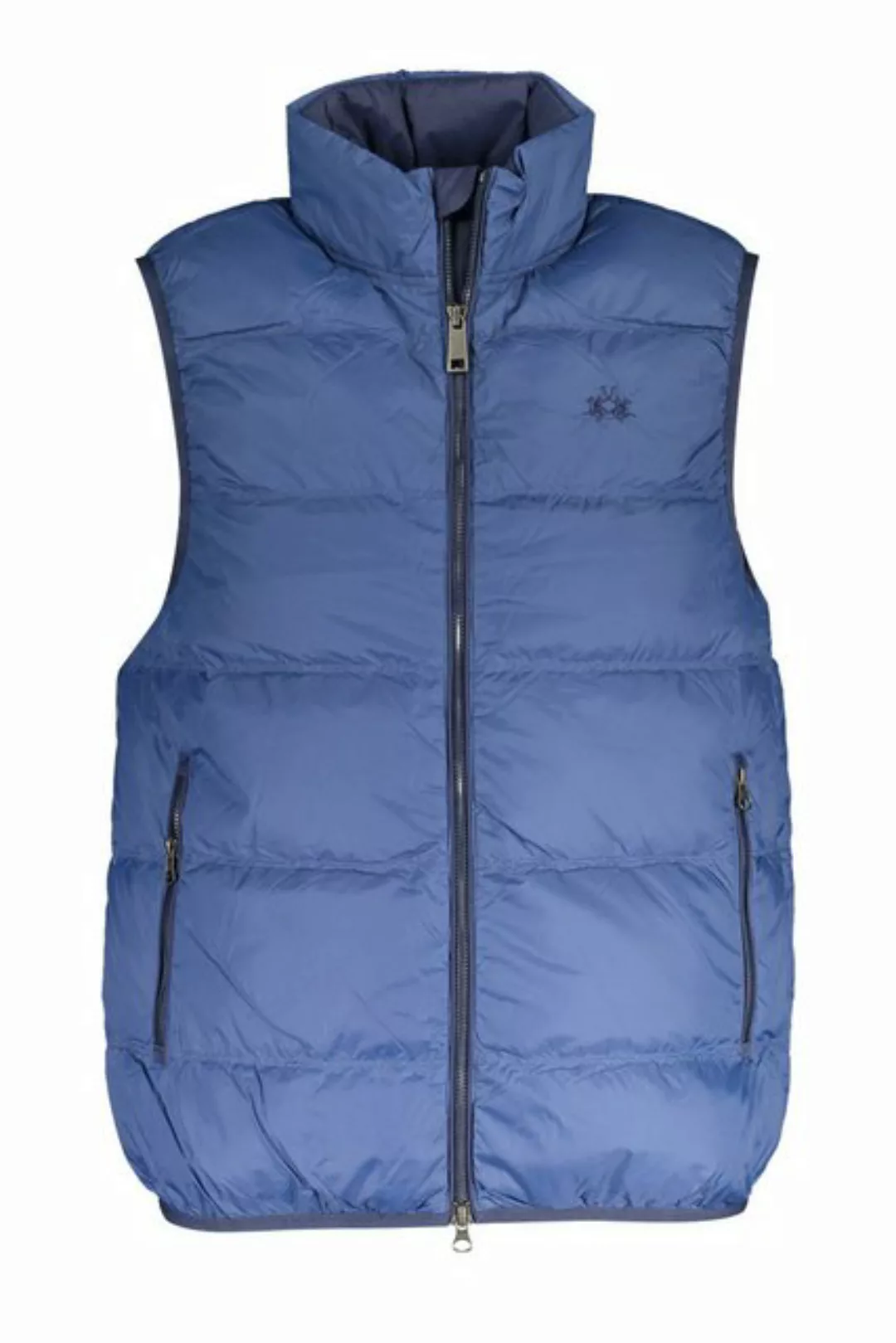 La Martina Outdoorjacke Ärmelloses Herrenhemd Blau - Kontraste, Stickerei & günstig online kaufen