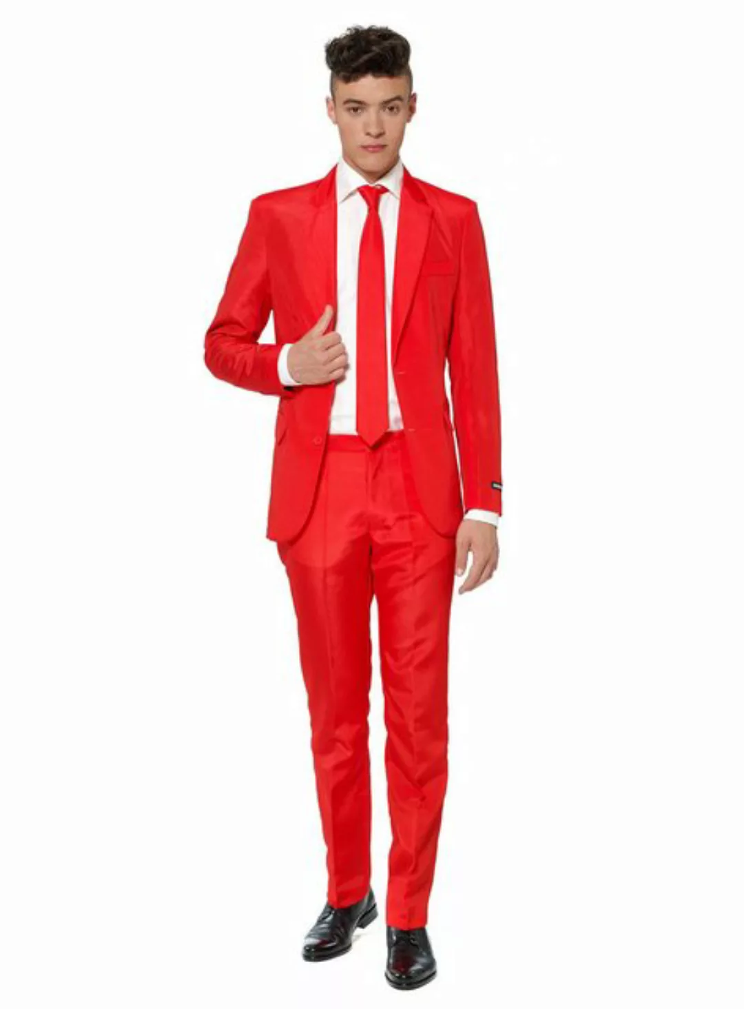 Metamorph Anzug Solid Red Partyanzug Schicker Anzug in schillernder Farbe günstig online kaufen