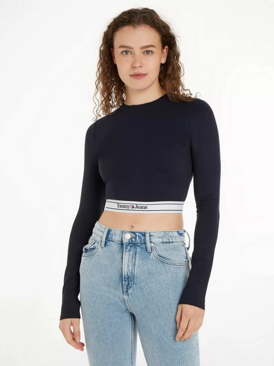 Tommy Jeans Langarmshirt TJW CRP LOGO WAISTBAND LS mit Tommy Jeans Schriftz günstig online kaufen