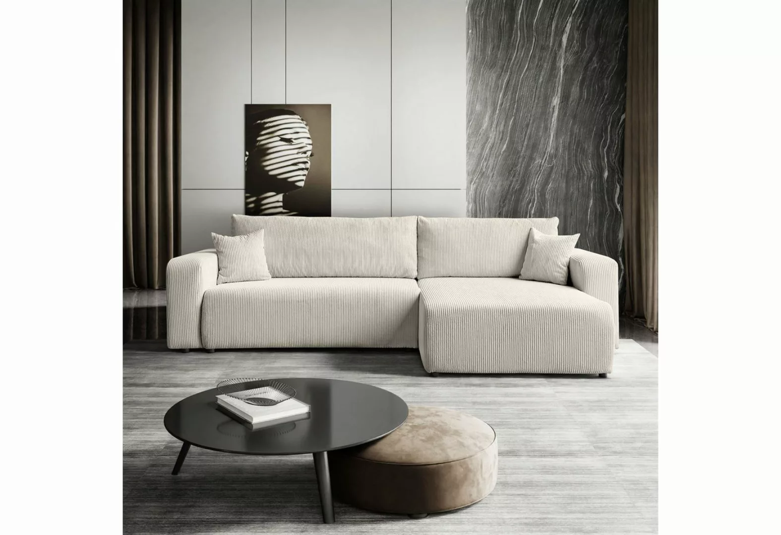 Lookway Ecksofa PRESTIGE XL L-Form Couch, mit Bettfunktion und Bettkasten günstig online kaufen