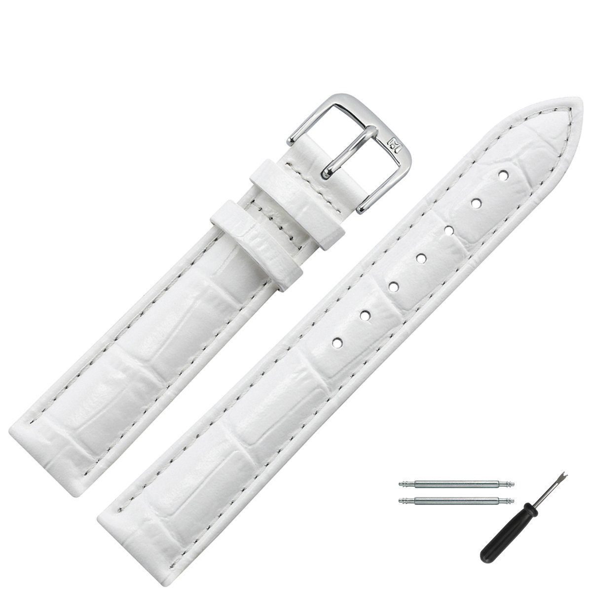 MARBURGER Uhrenarmband 14mm Leder Alligator Prägung günstig online kaufen