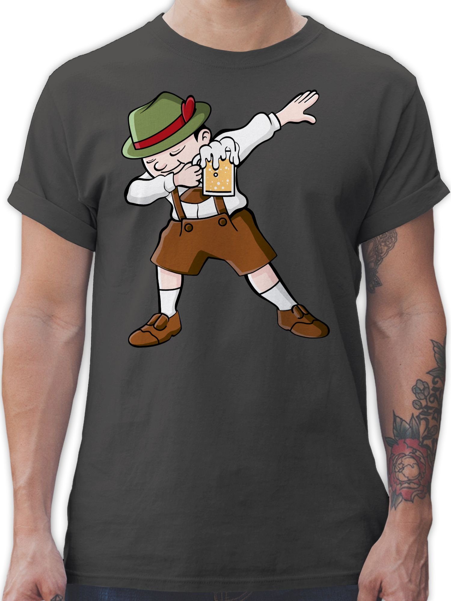 Shirtracer T-Shirt Dabbing Bayern Lederhosen Mode günstig online kaufen