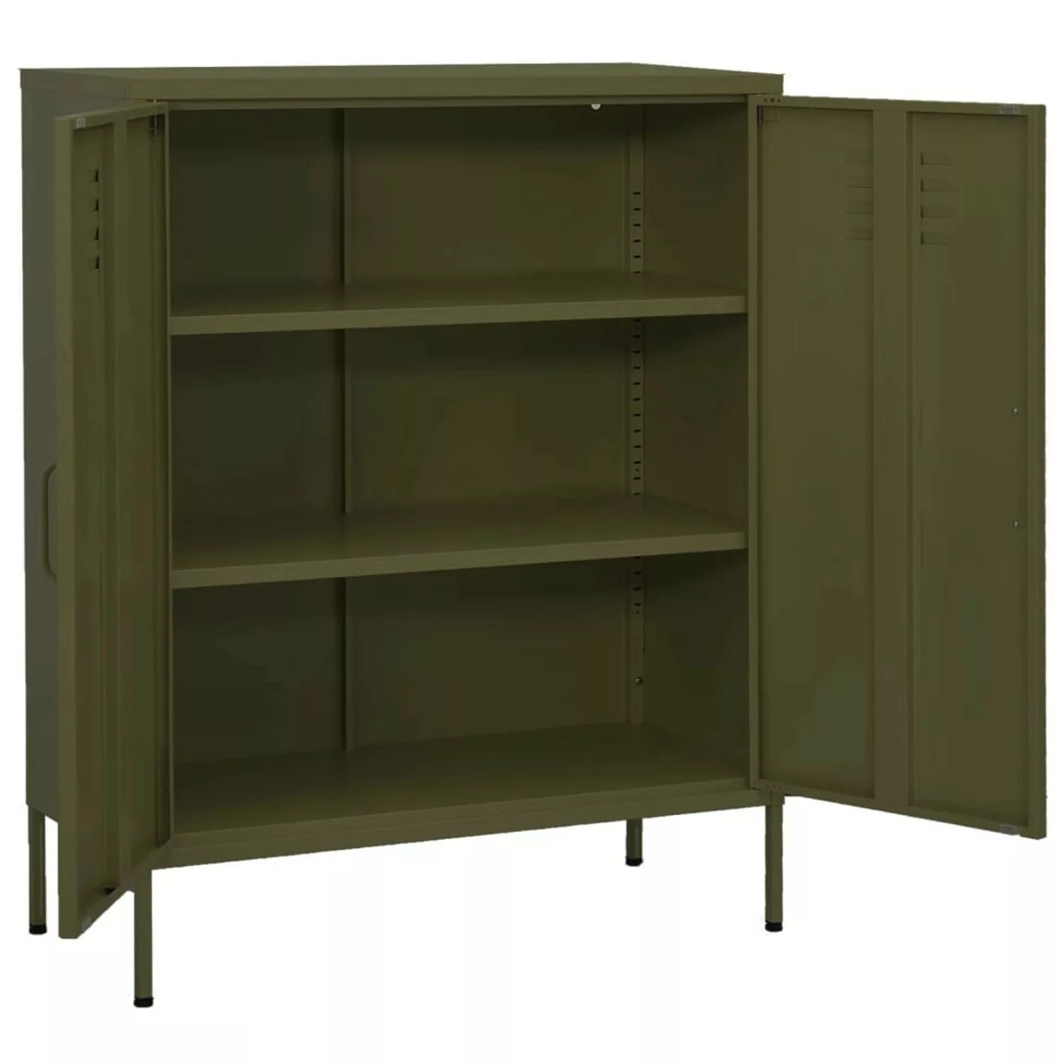 Lagerschrank Olivgrün 80x35x101,5 Cm Stahl günstig online kaufen