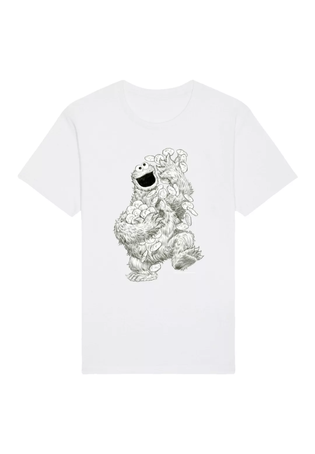 F4NT4STIC T-Shirt "Sesamstraße Cookie Monster Pencil Drawing", Premium Qual günstig online kaufen