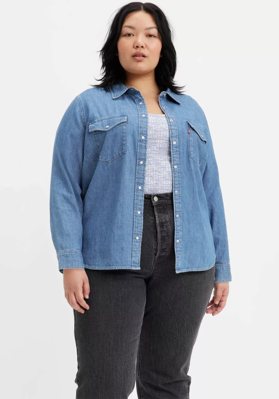 Levis Plus Jeansbluse "ESSENTIAL WESTERN", mit zwei Brusttaschen und Druckk günstig online kaufen