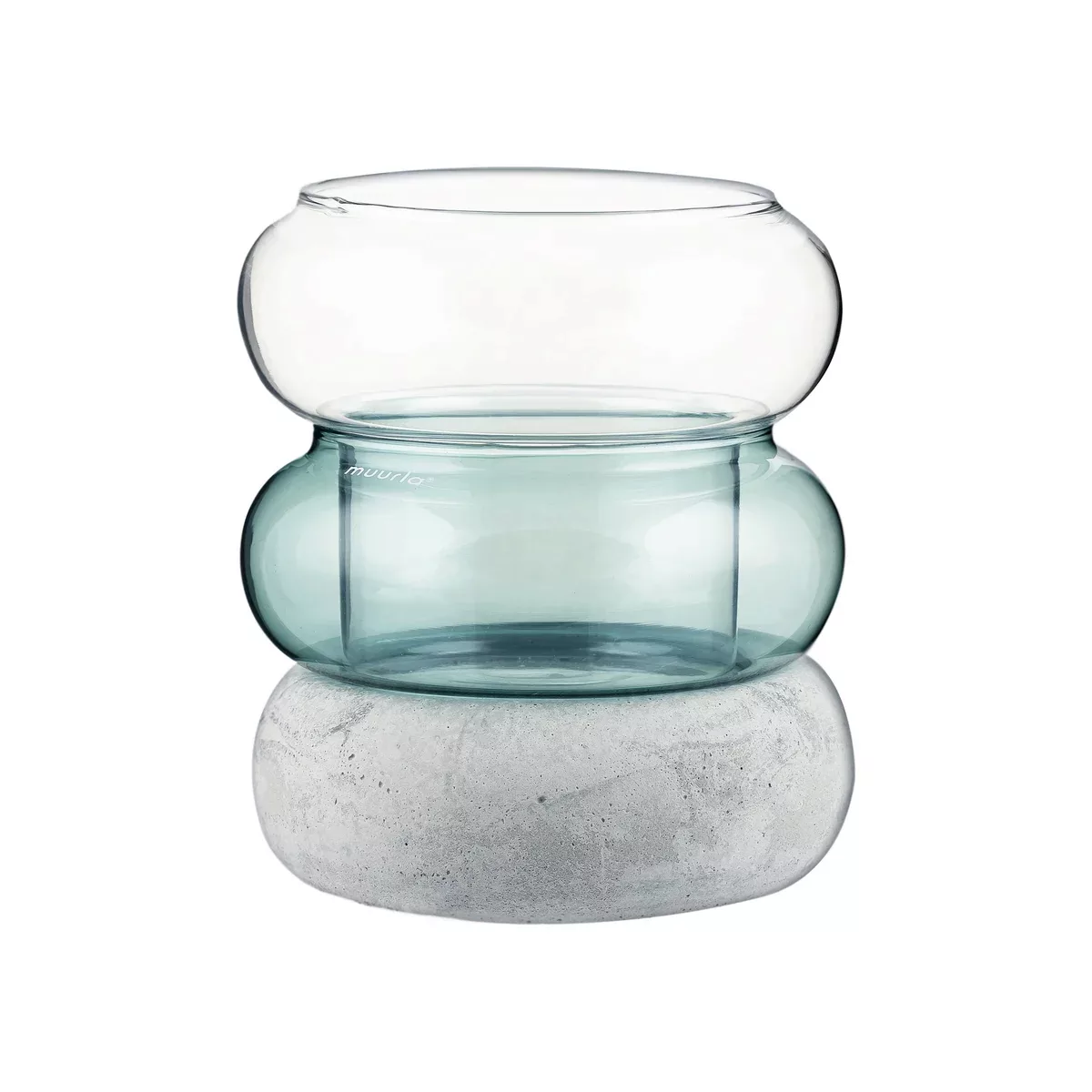 Bagel Vase/Windlicht 12cm Lake blue günstig online kaufen