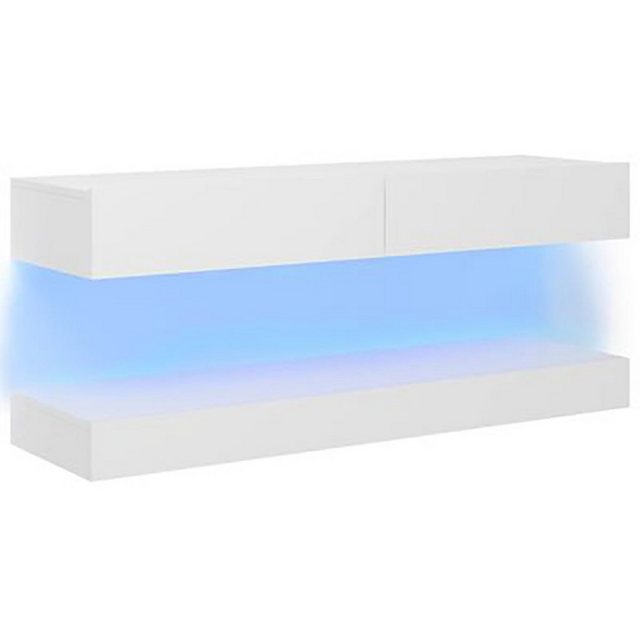 DOTMALL TV-Schrank TV-Schrank mit LED-Leuchten Hochglanz Weiß 47,2"x13,8 günstig online kaufen