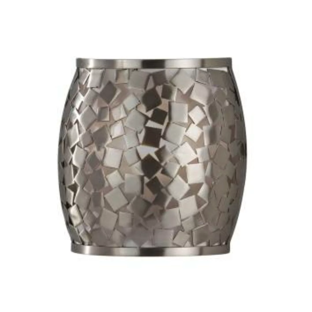 Wandleuchte TAKARA Silbergrau Metall Glas Lampe günstig online kaufen