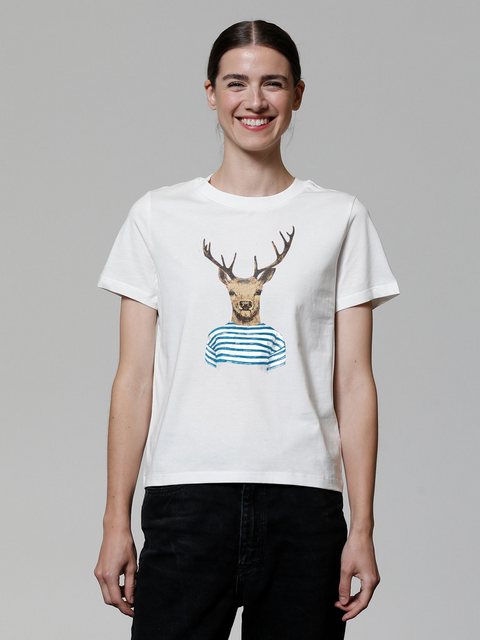 wat? Apparel Print-Shirt Hirsch (1-tlg) günstig online kaufen