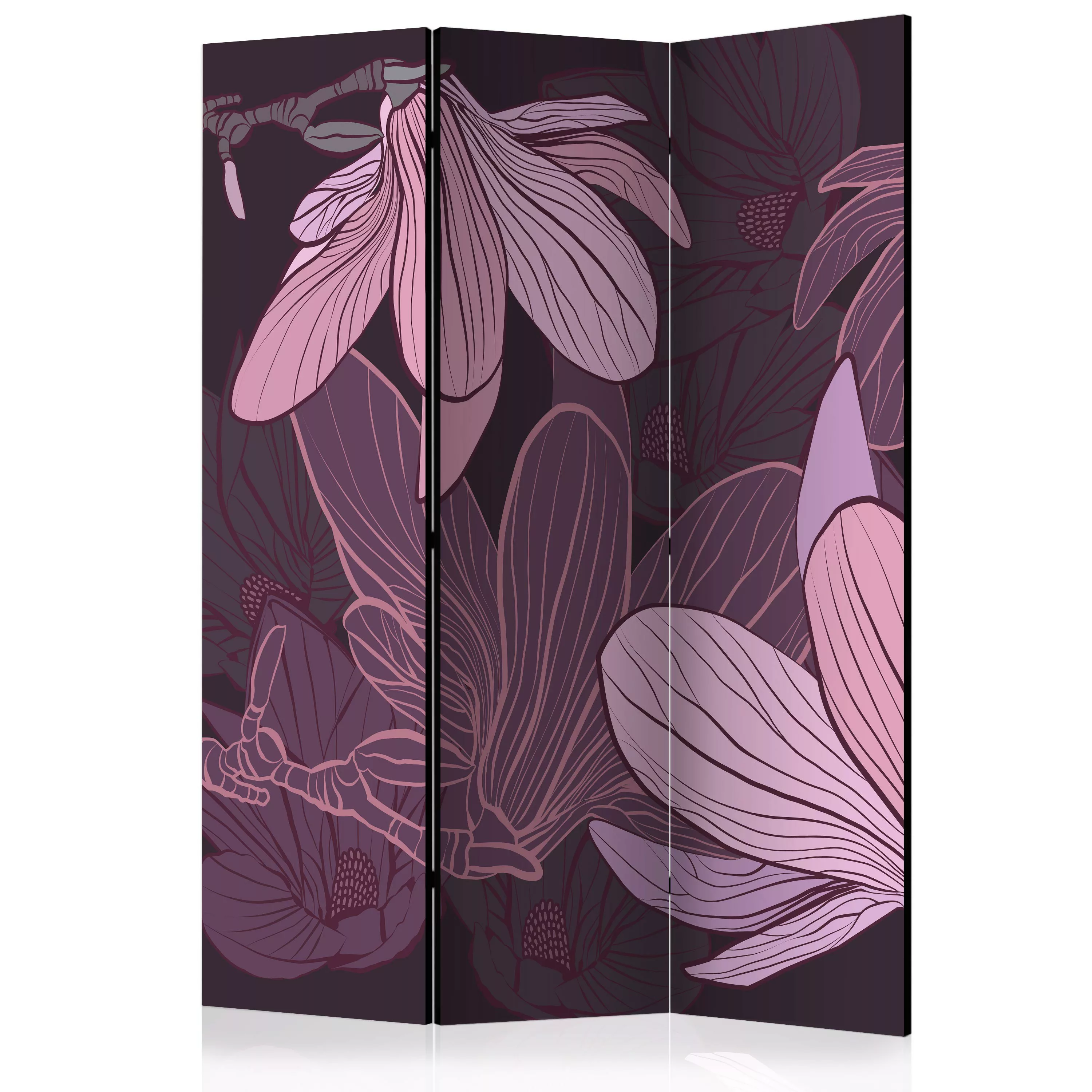 3-teiliges Paravent - Dreamy Flowers [room Dividers] günstig online kaufen