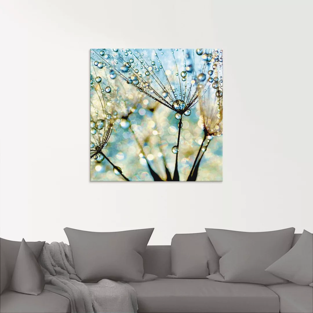 Artland Glasbild "Pusteblume Blaue Diamanten", Blumen, (1 St.), in verschie günstig online kaufen