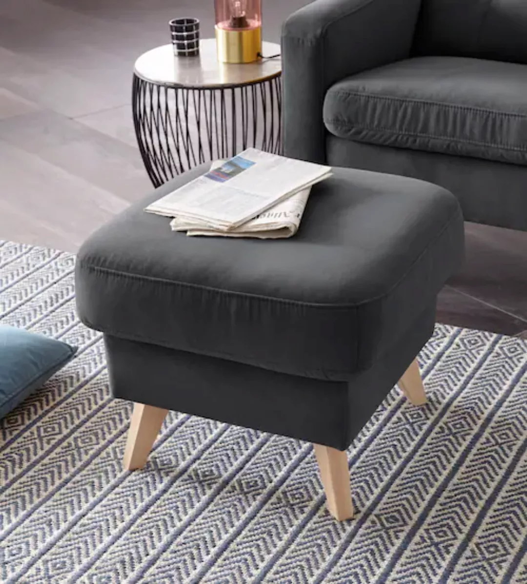 exxpo - sofa fashion Hocker »Nappa mit praktischem Staufach unter der Sitzf günstig online kaufen